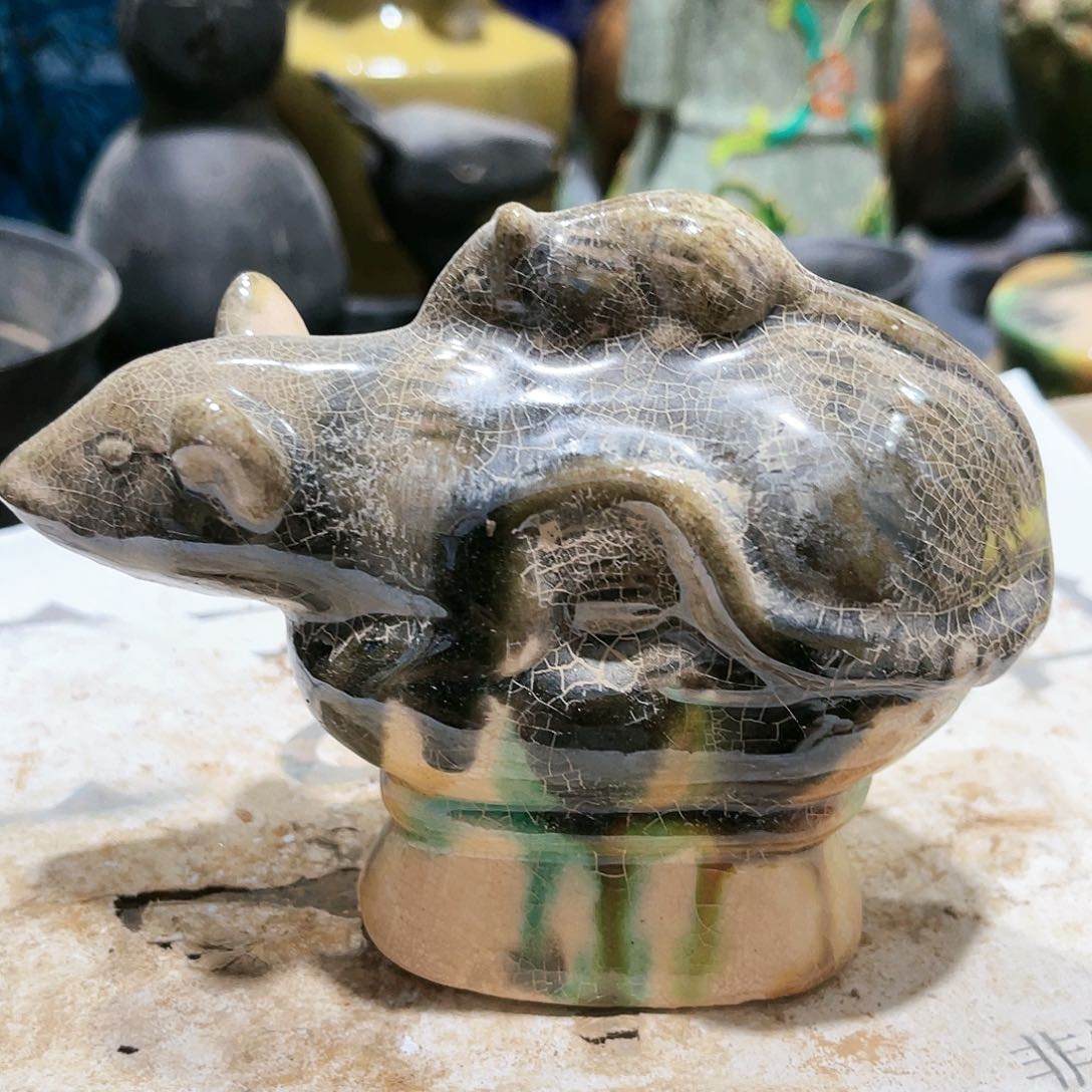 瓦当摆件摆件茶的茶桌陶瓷