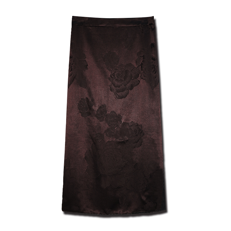 『枫林尽染』新中式中国风印花100桑蚕丝双面双穿复古气质半身裙