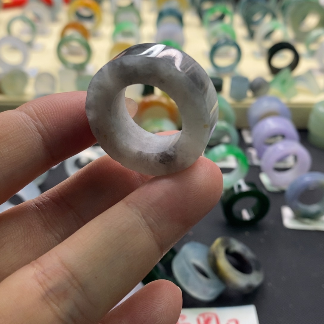 定制翡翠未镶嵌翡翠戒指14-27号