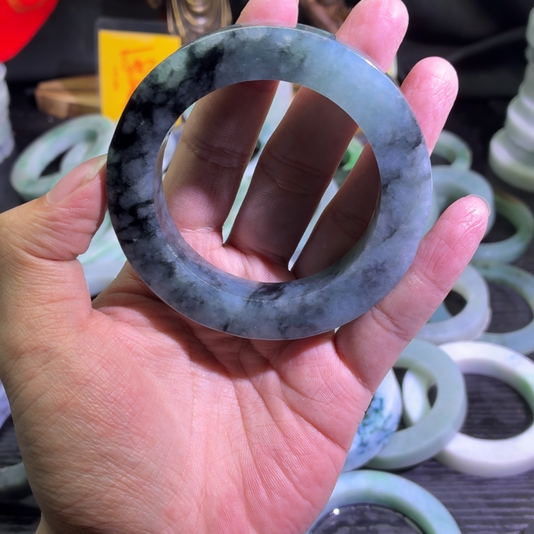 定制翡翠未镶嵌天然翡翠A货毛胚手镯定制