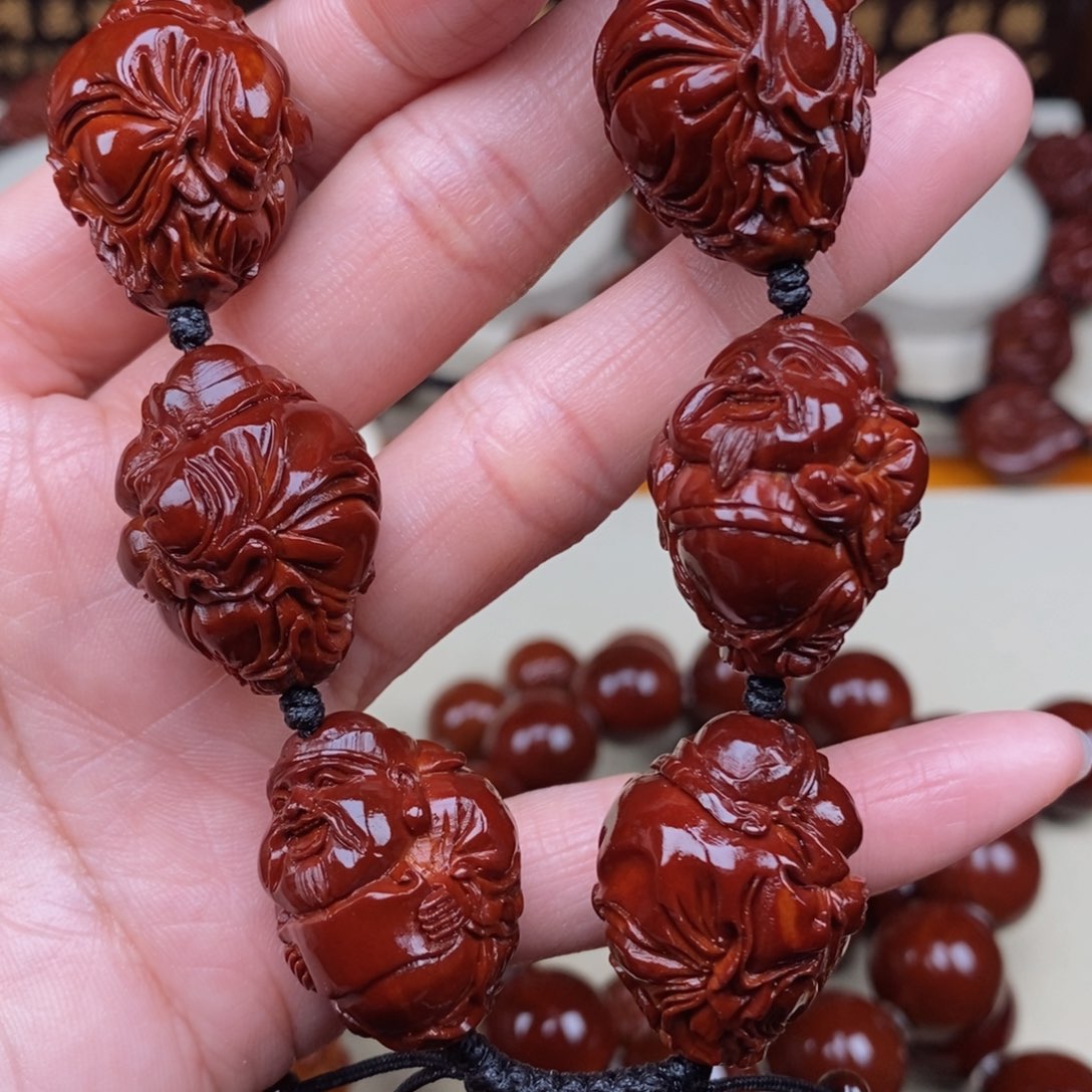 橄榄核吊坠凤**翔财神，