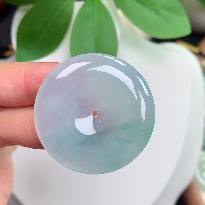 颈饰未镶嵌翡翠平安扣 34.8x6.0mm