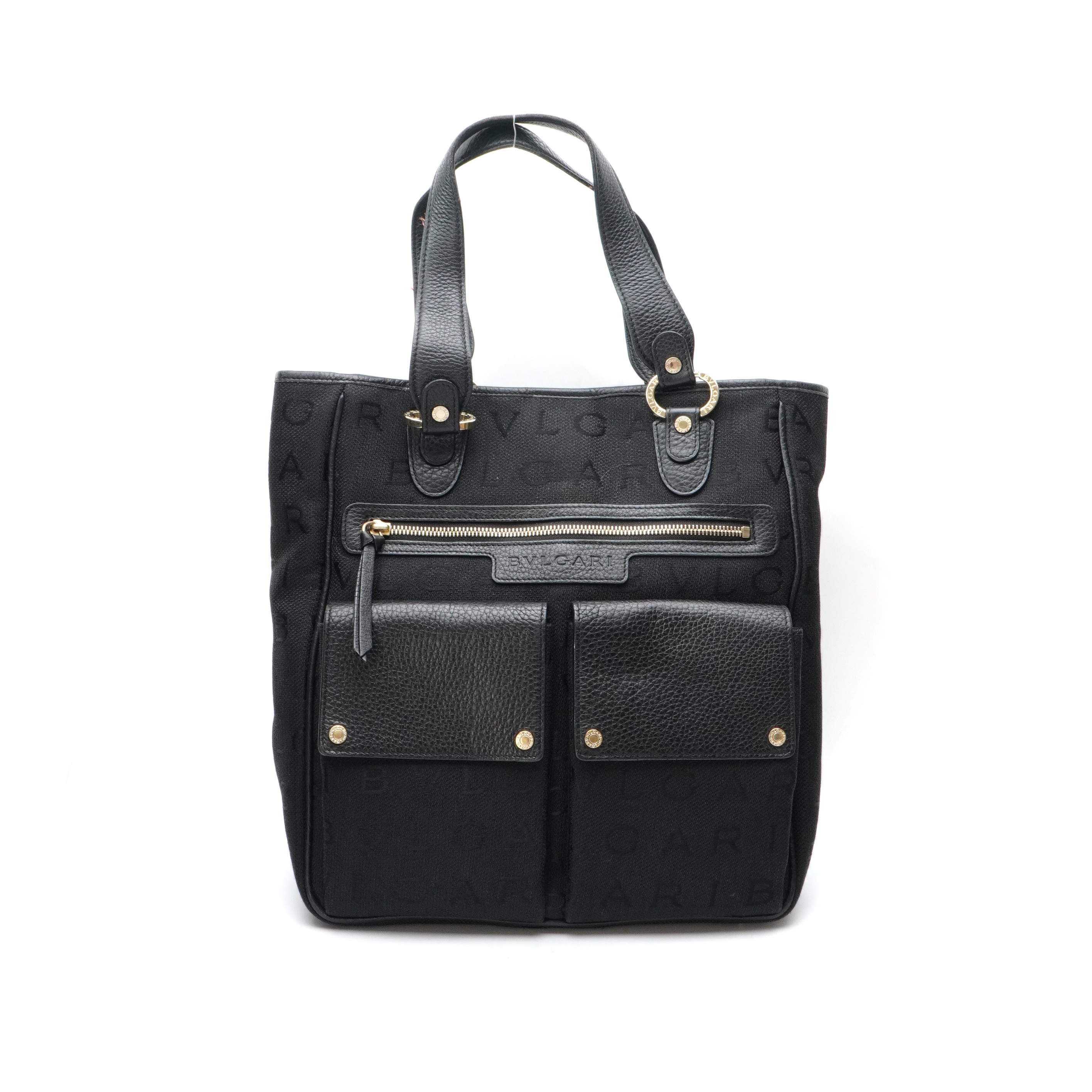 95新 BVLGARI/宝格丽 宝格丽中古双兜机车包  12054