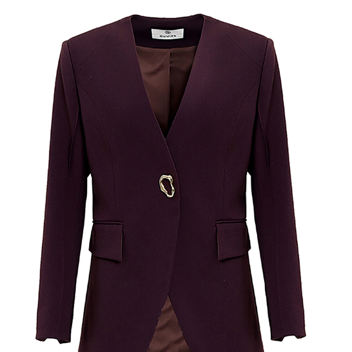 西服气质款酒红色