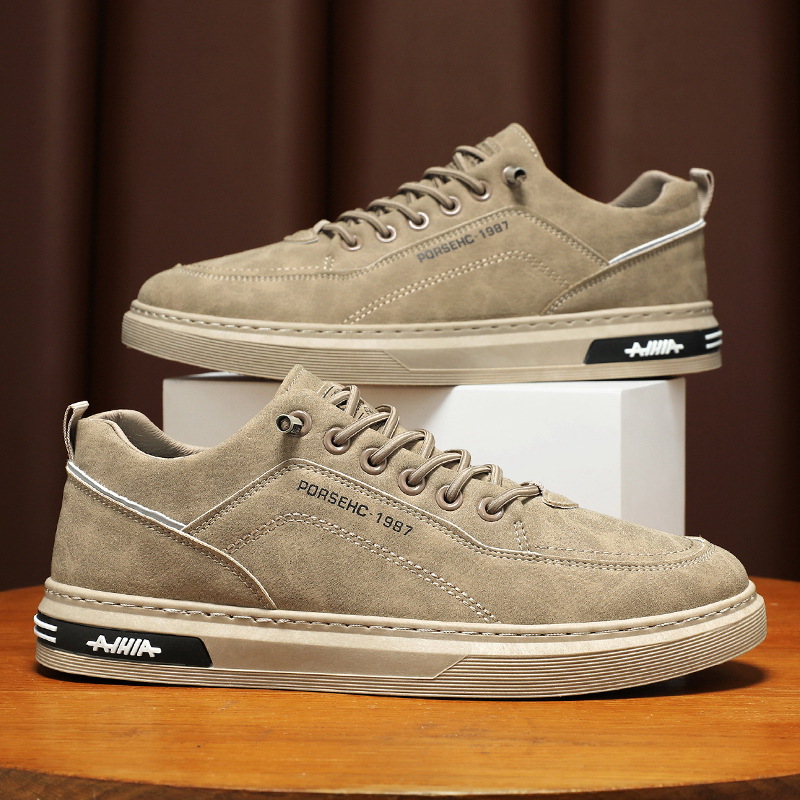 春季男鞋新款透气工地上班劳保鞋子男潮流百搭运动休闲鞋板鞋潮鞋