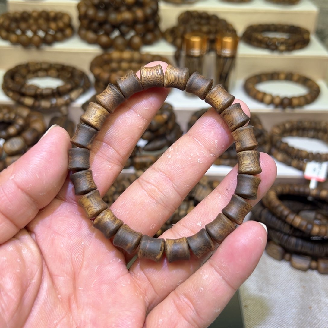 沉香沉香碎屑奇楠沉香9mm竹节多样发一