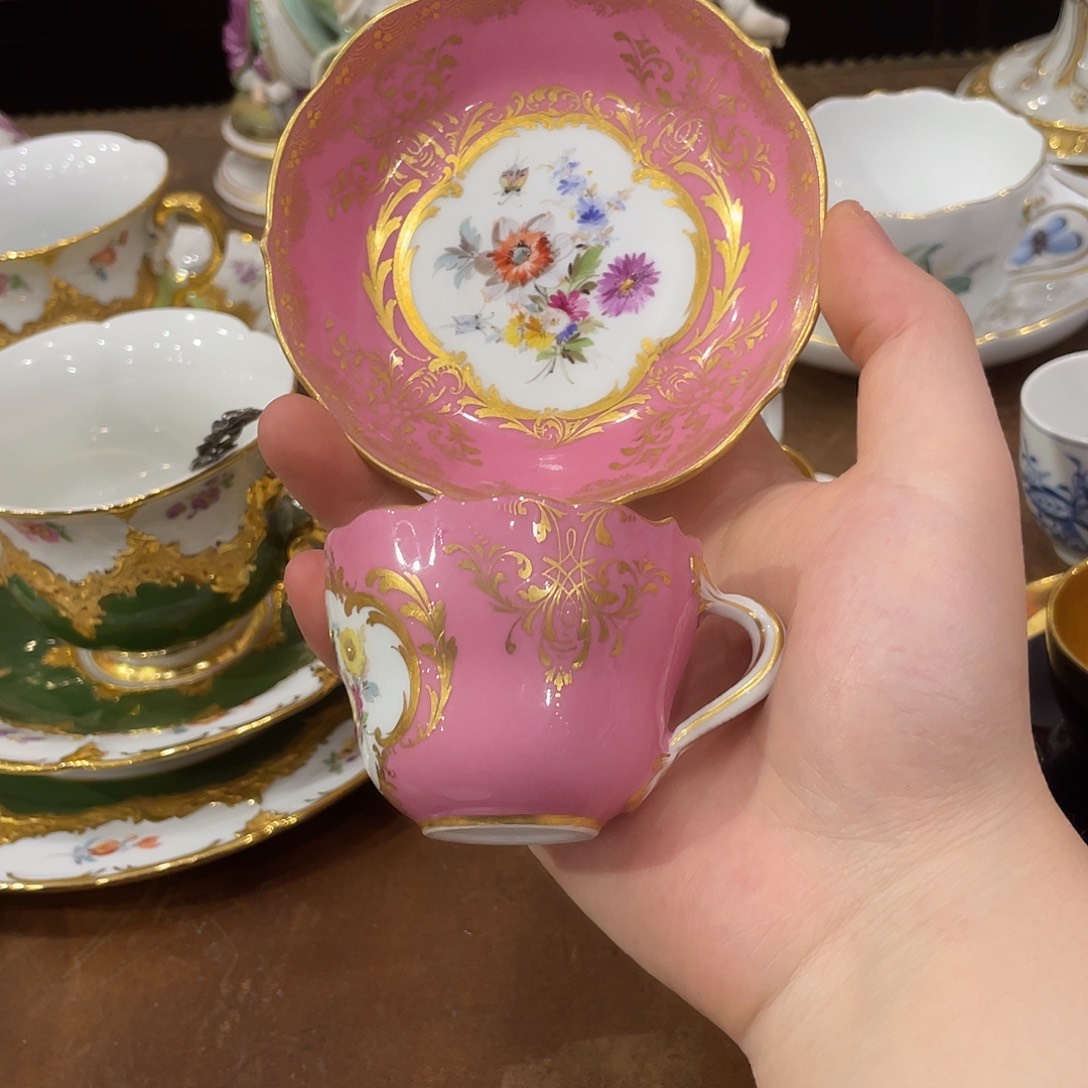 瓷片中古一等粉釉摩卡