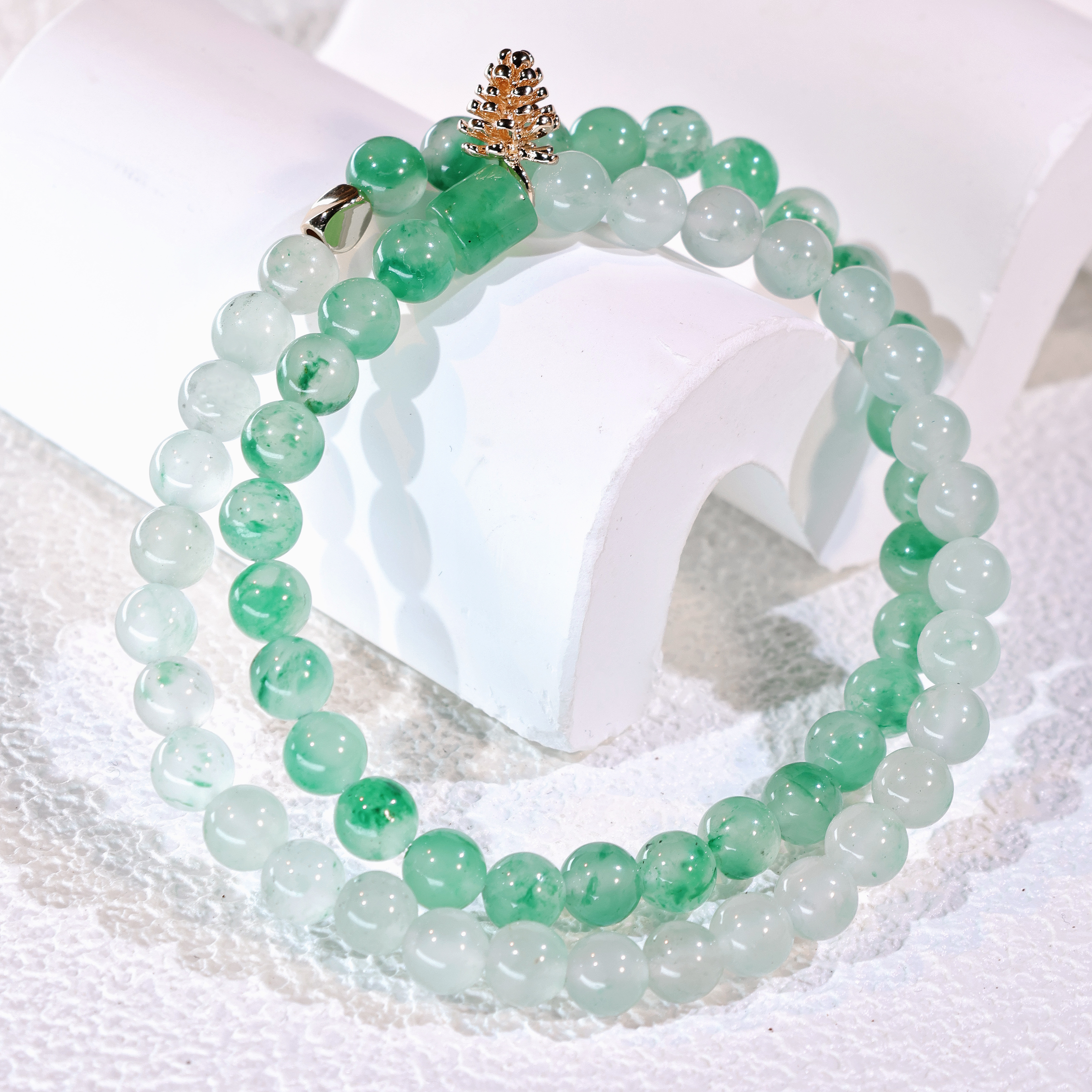 天然非洲翠松果双圈手串|多样性发货 发其一| 建议手腕围17左右|