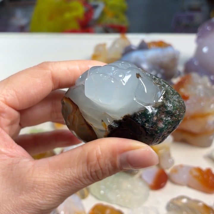 玛瑙/玉髓未镶嵌吊坠(不含链)