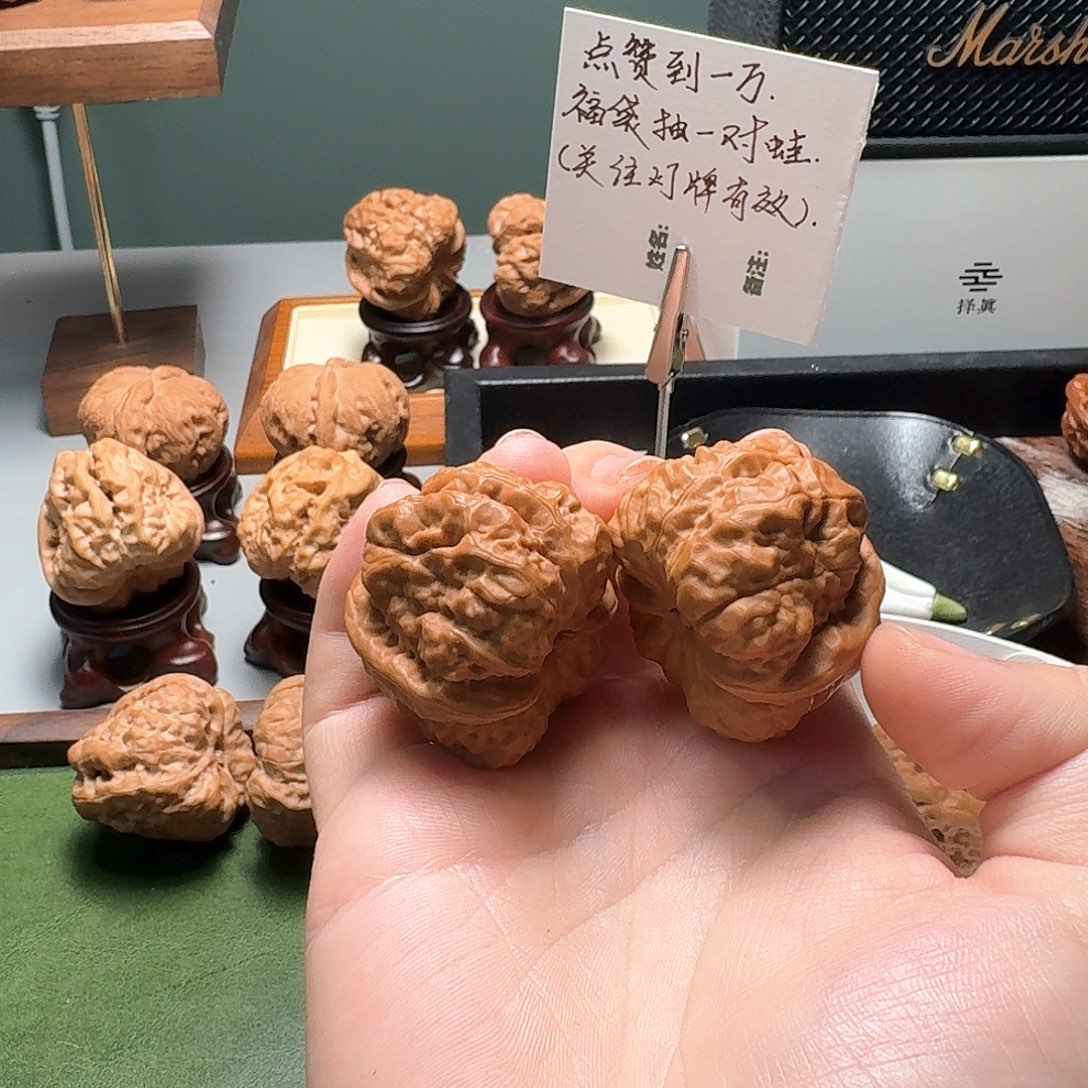 斑***马吊坠文玩核桃择真严选40蛙王s级