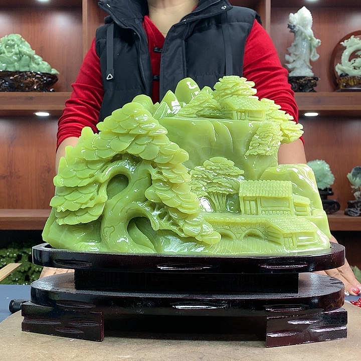 【闪购商品】蛇纹石玉（覆膜）珠宝奇石未镶嵌通