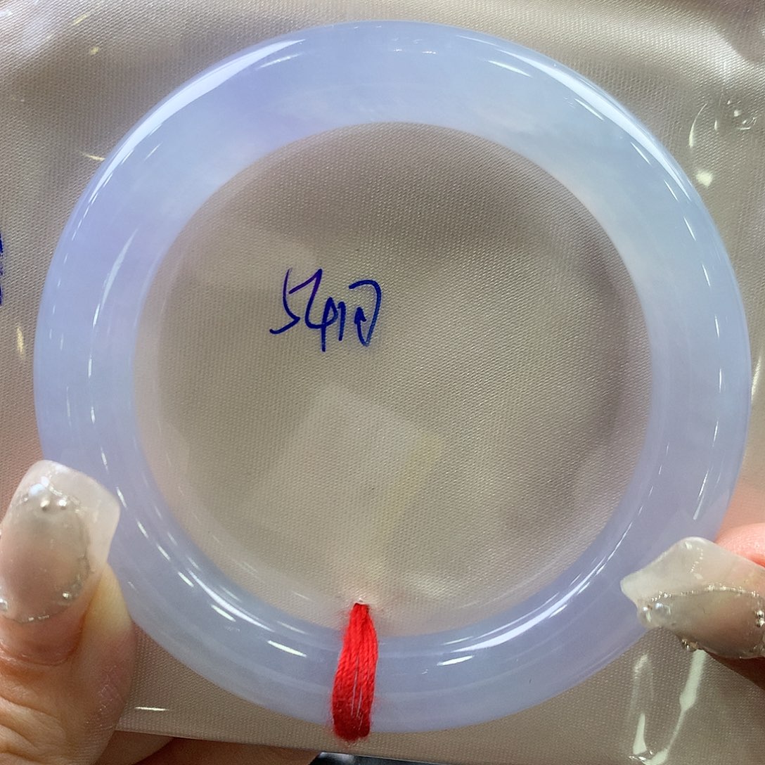 翡翠未镶嵌手镯54.2圆条