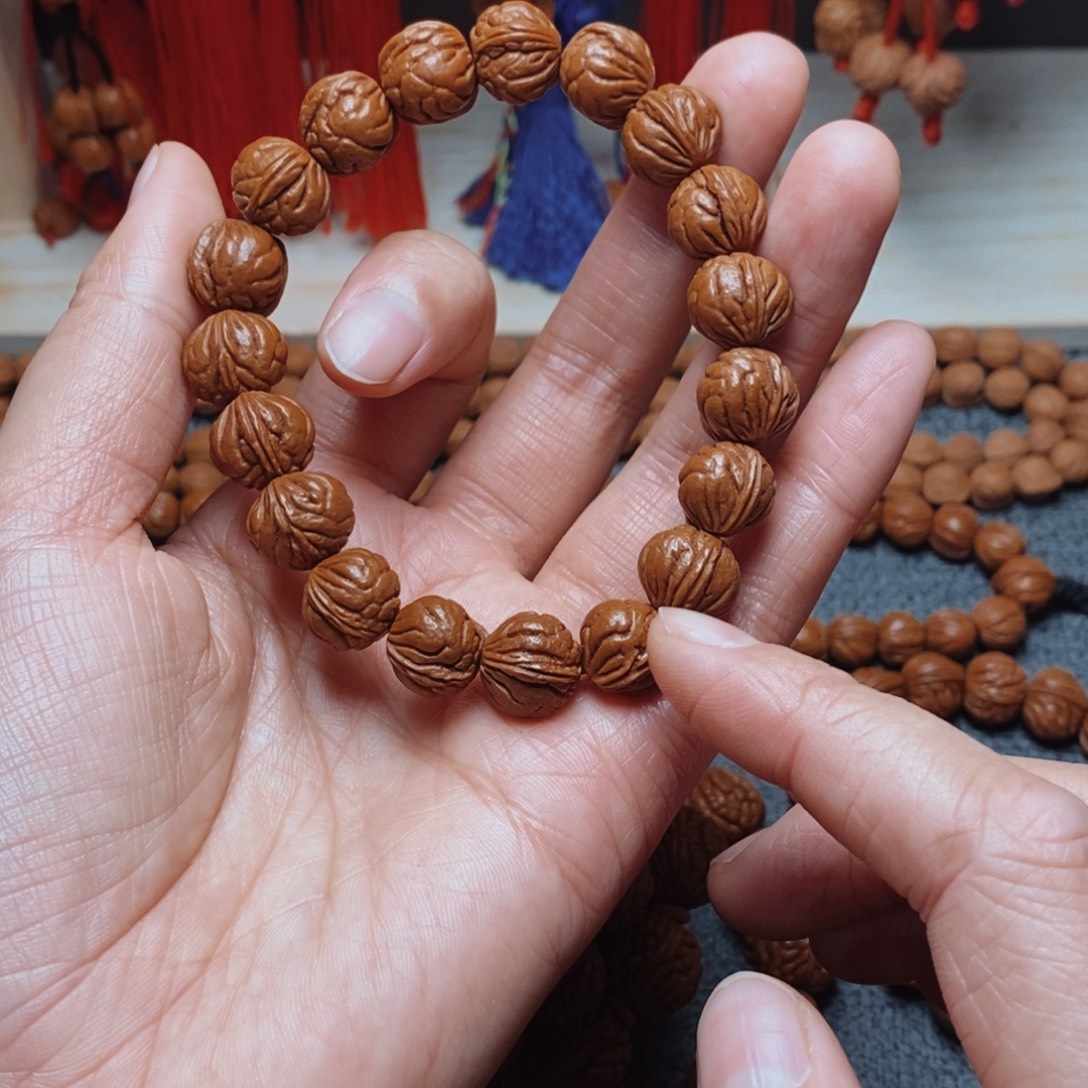 吊坠桃核桃枭手串1