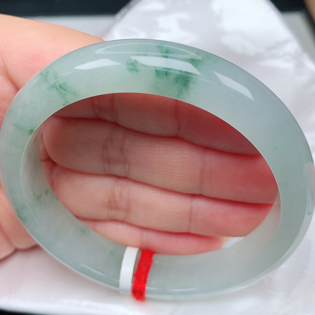 未镶嵌手镯翡翠20冰胶飘花