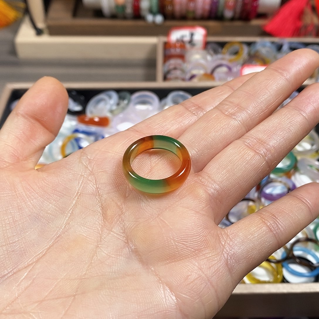 玛瑙/玉髓戒指未镶嵌?****?