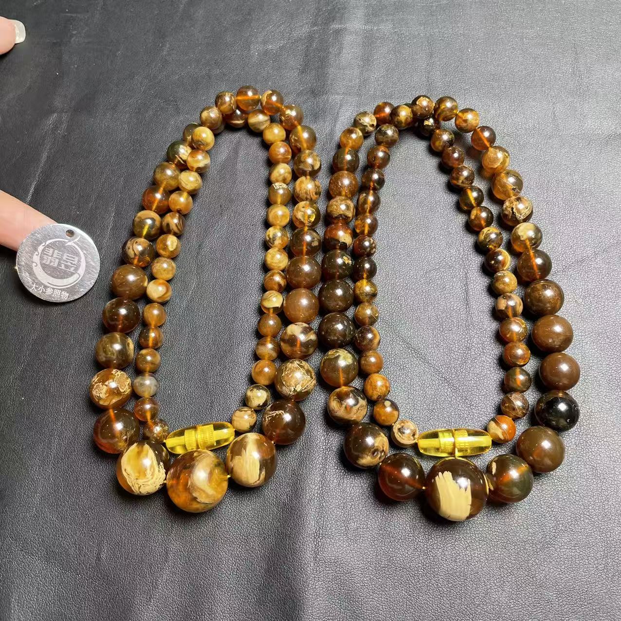 翡昱-N15-61358-琥珀珠链颈饰-/约6-16+/约60颗/-多样性发其一
