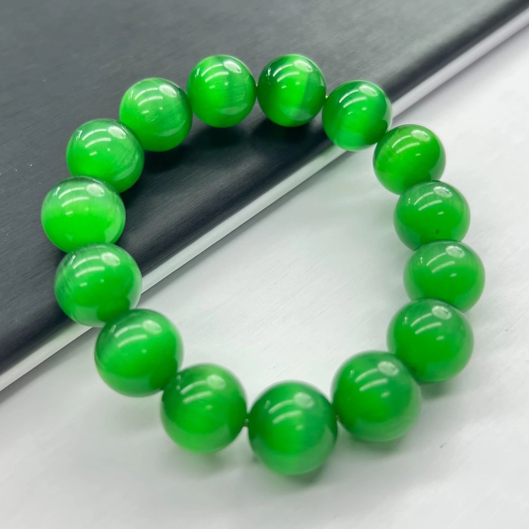 a550绿猫14mm手串百搭