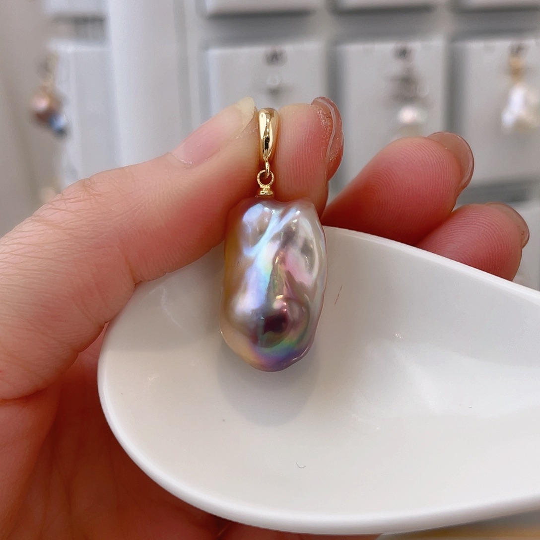 淡水珍珠颈饰银S925镶嵌