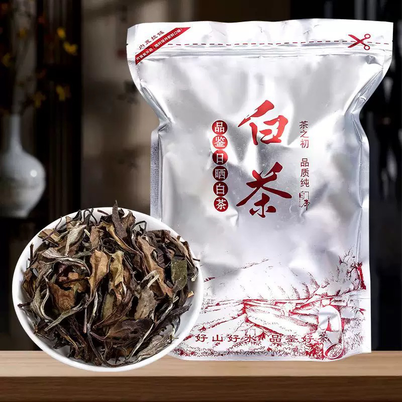 老白茶福鼎老白茶2018年陈茶枣香药香老寿眉白茶叶自己喝袋罐散装