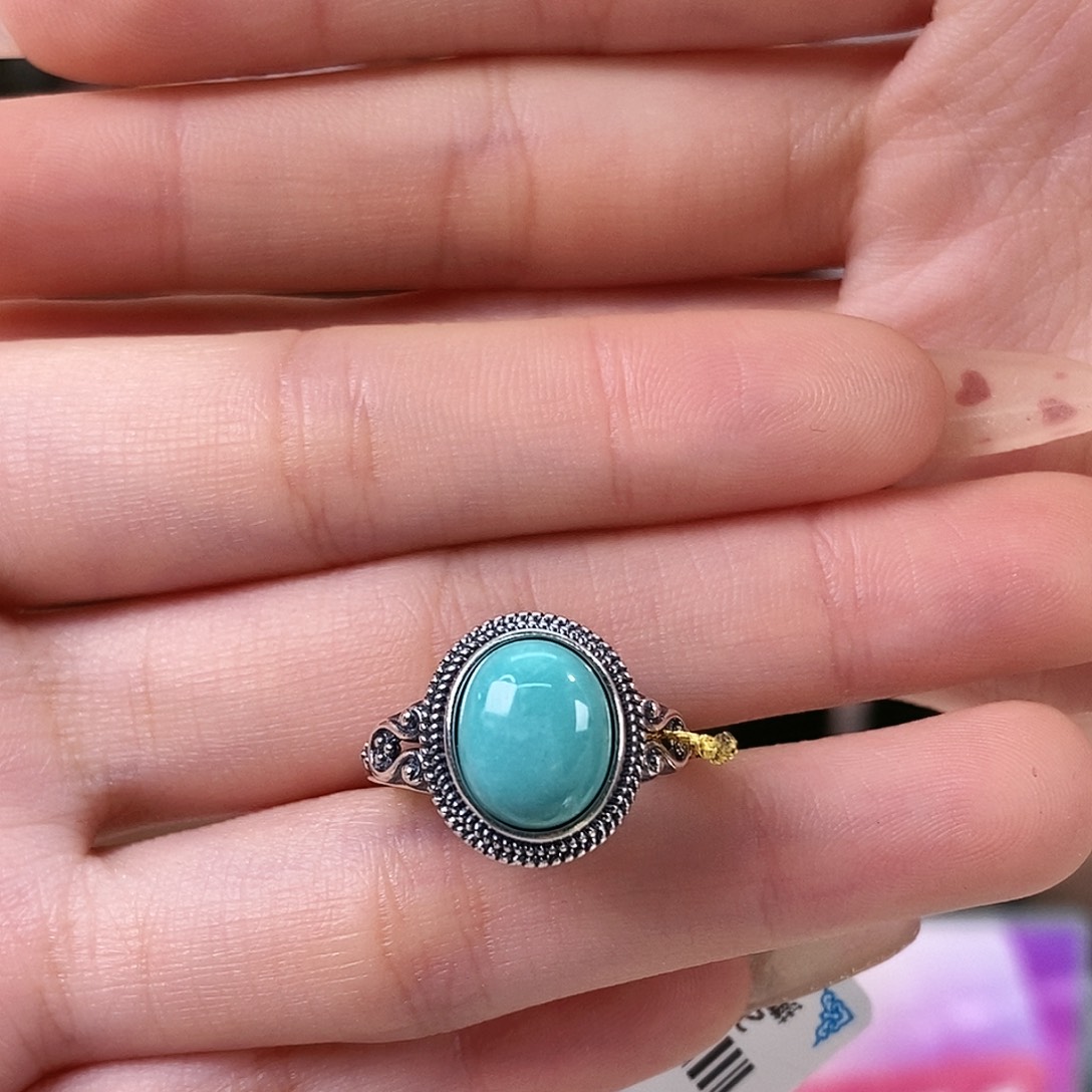 绿松石银S925镶嵌珠宝奇石