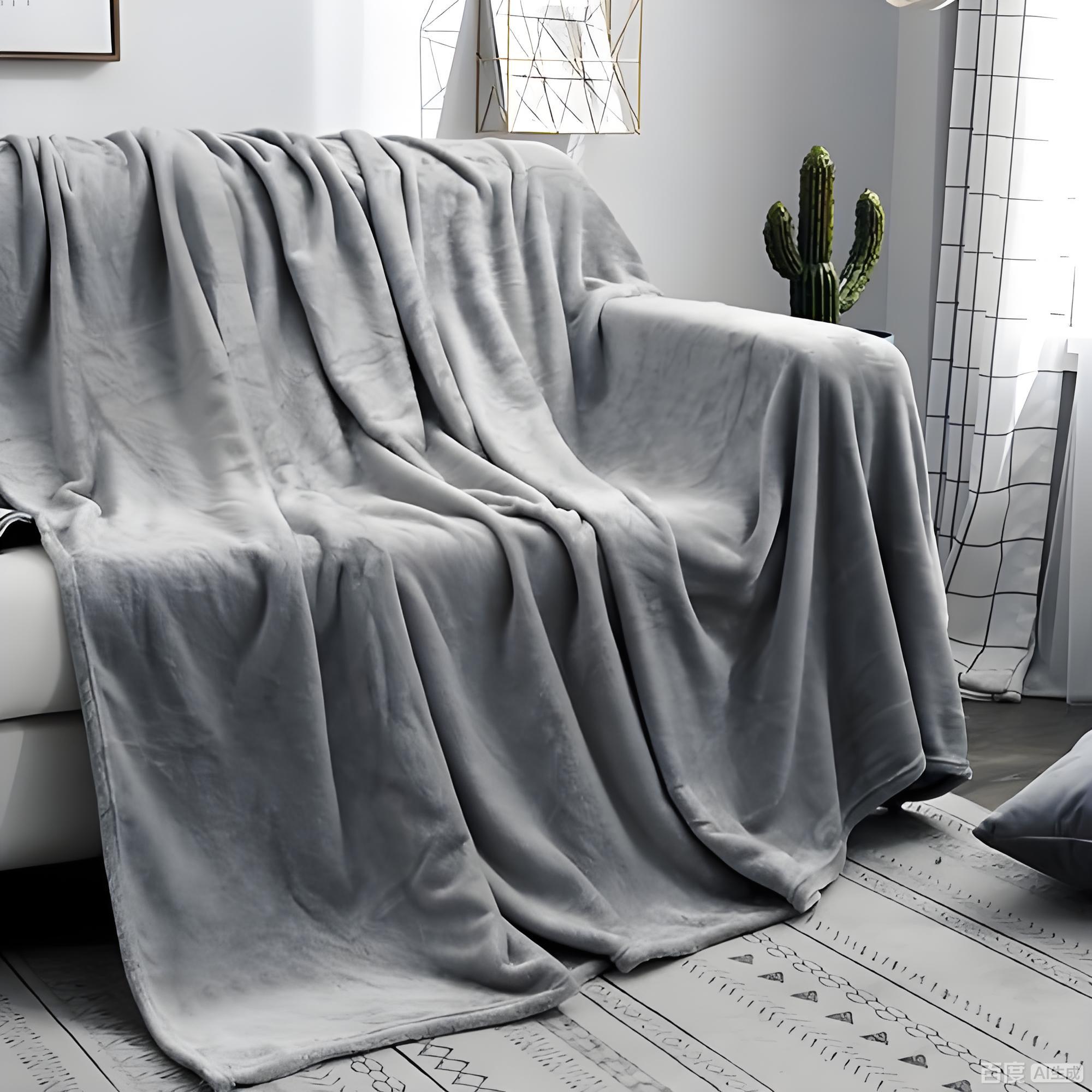 外贸原单2.3*2.5米大尺寸双面牛奶绒冬季铺床保暖可盖毛毯