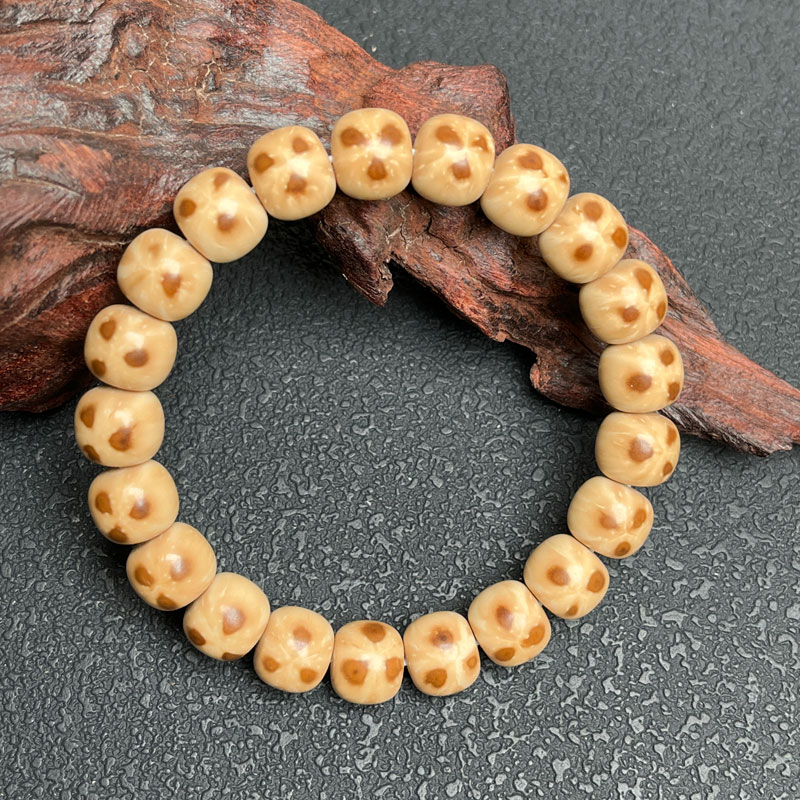 【紫金鼠】实芯三花熊猫紫金鼠10m 菩提文玩手串