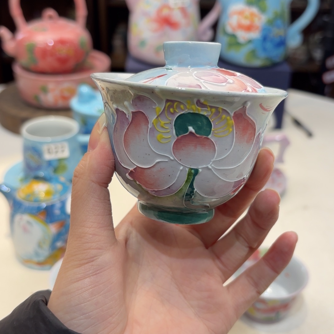 景德镇手绘高温釉下彩陶瓷茶具