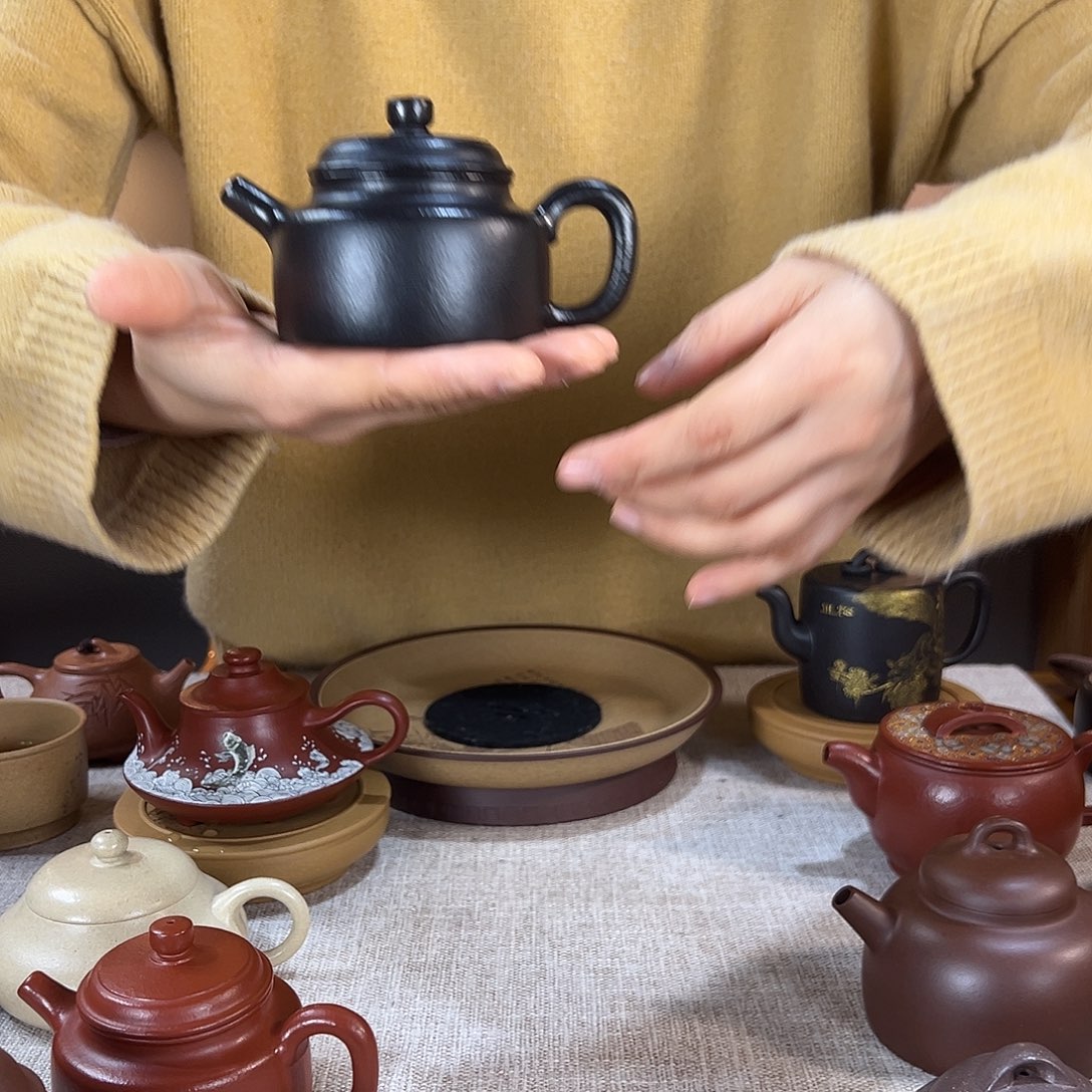 紫砂茶壶秋****雪朱泥焐灰 德钟 150cc