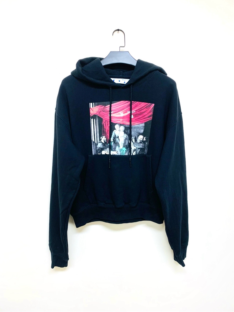全新未使用/【OFF White】ow人像印花连帽卫衣/L码/5800/Y11307080