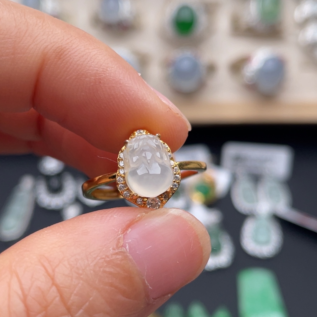 翡翠银S925镶嵌吊坠(不含链)