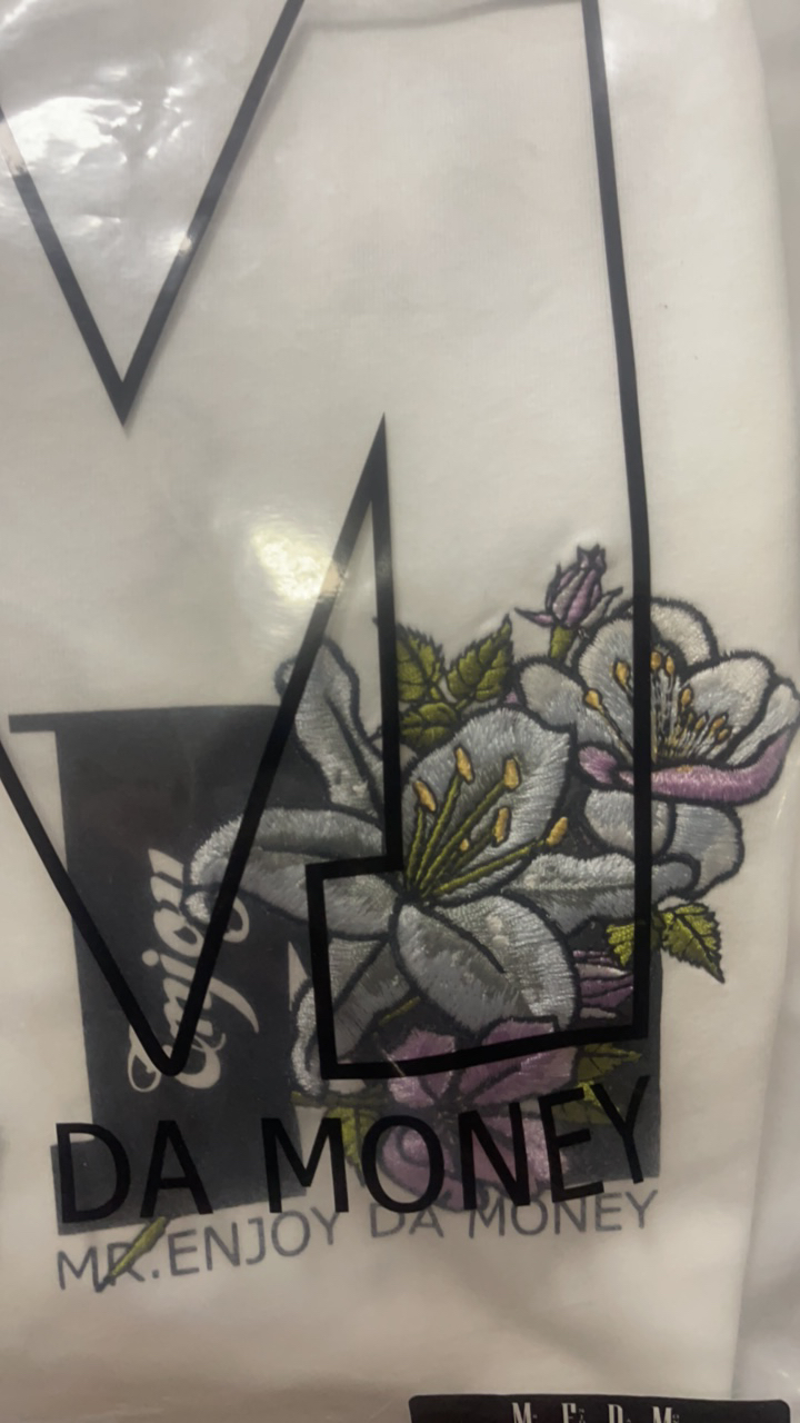 me光合作用花卉刺绣短袖