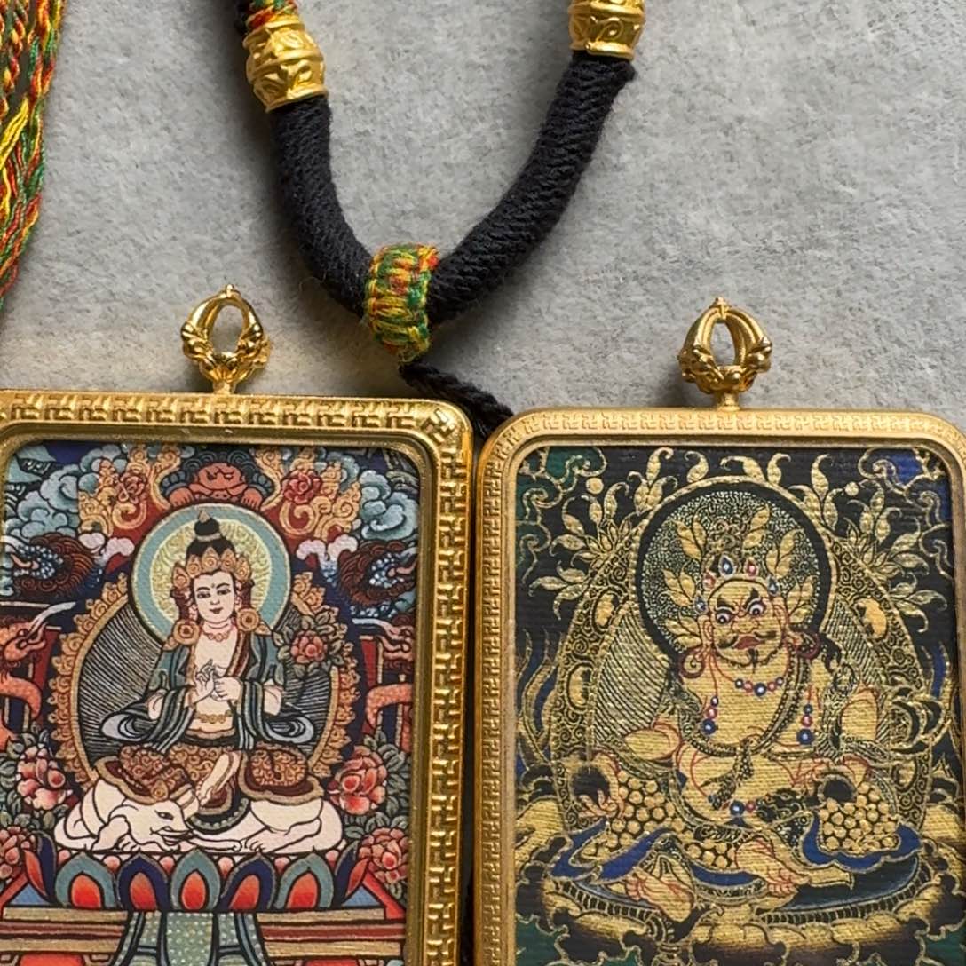 吊坠村****密双面定制黄老爷 普贤