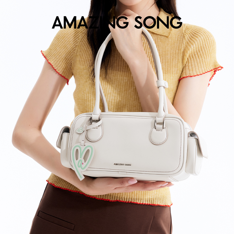 【微瑕介意慎拍】吐司包法棍包百搭简约单肩包时尚潮流红色包韩版