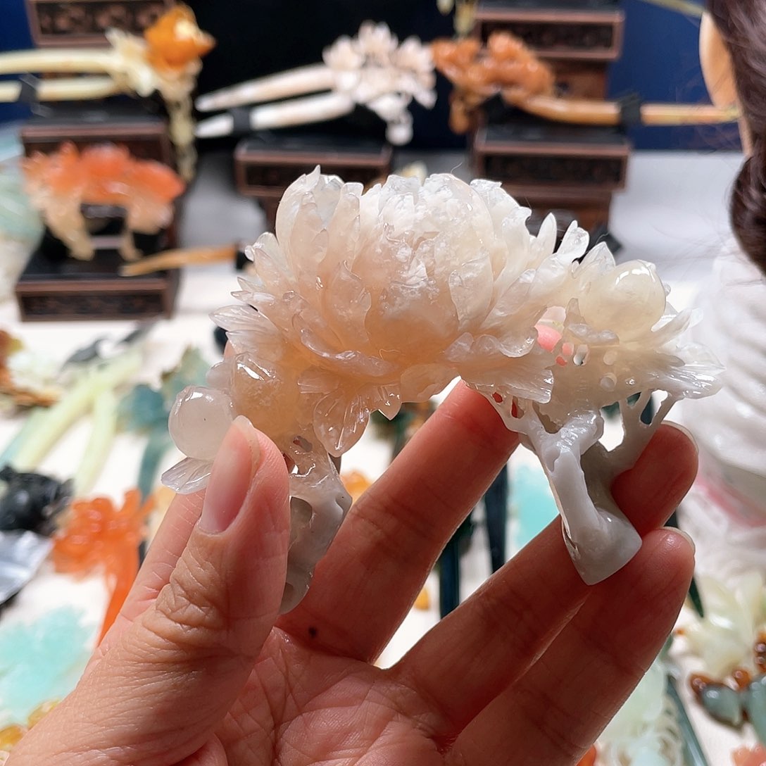 【闪购商品】未镶嵌岫玉发饰钰*嘉