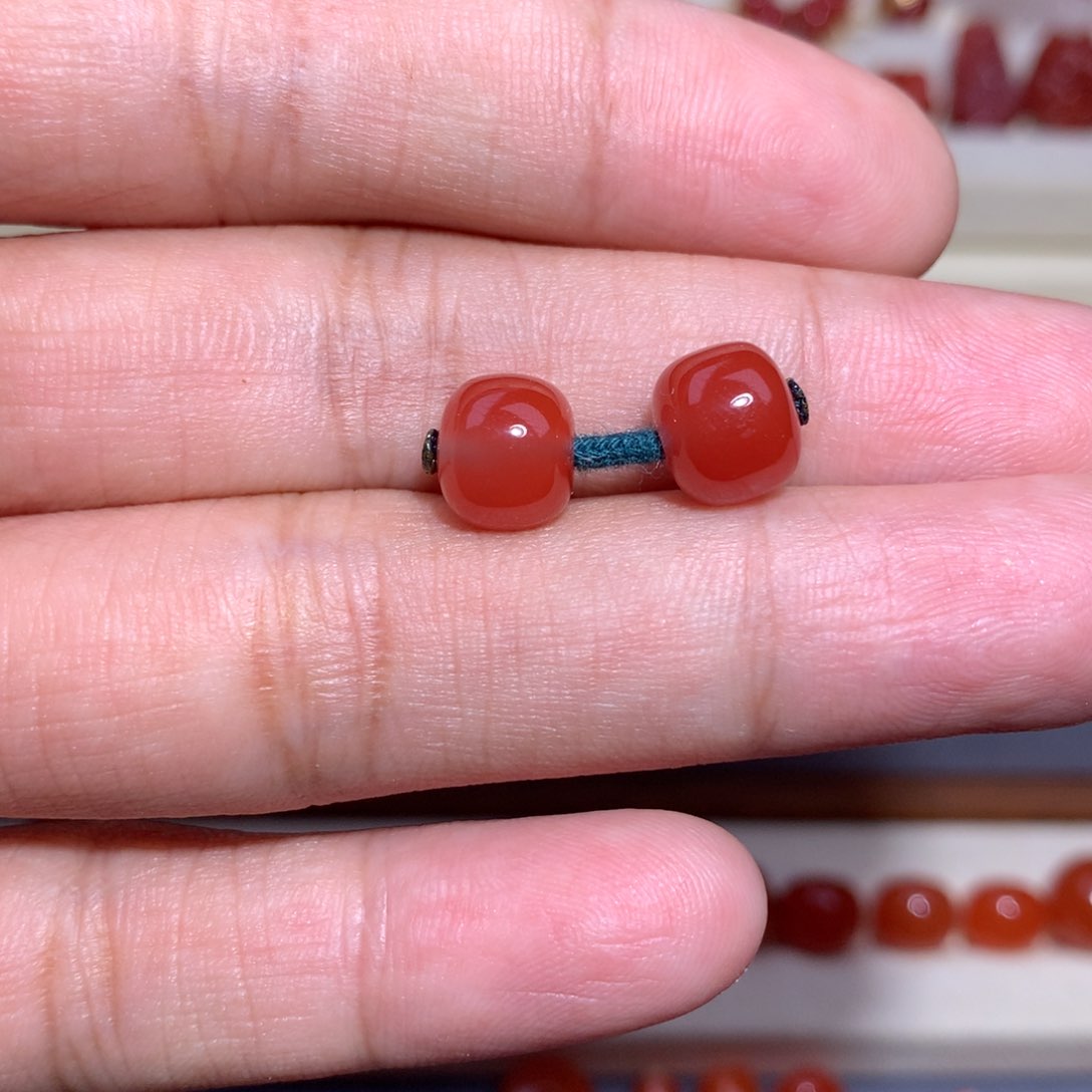 南红玛瑙未镶嵌老型8×7微纹