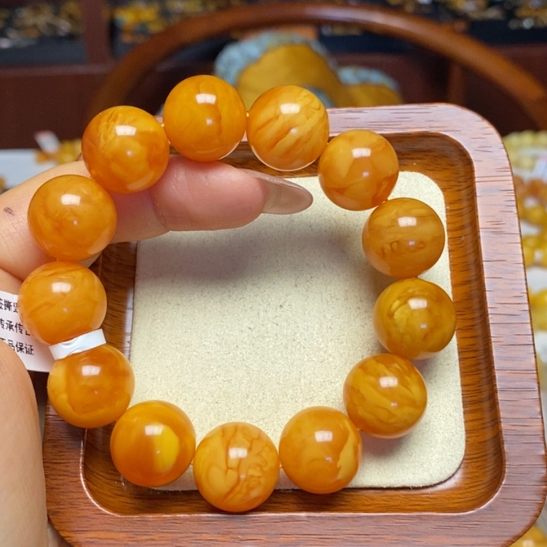 【闪购商品】蜜蜡手链未镶嵌手串