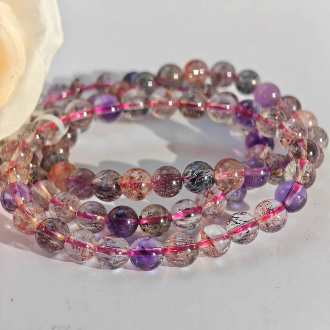 【书记甄选】天然超七单圈手链 多样性发一件 约7mm GXL836