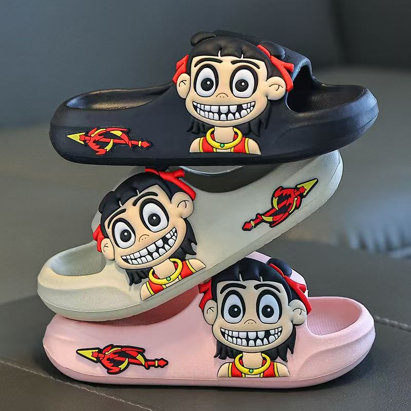 踩屎感哪吒EVA儿童拖鞋男童女童宝宝夏季防滑洗澡居家中大童卡通