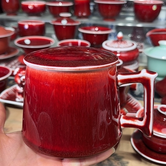 景德镇陶瓷红马坊马克杯