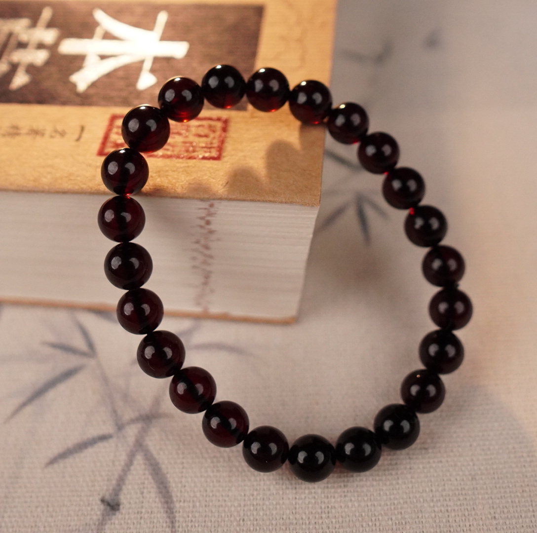 【亿景珠宝】6+缅甸翳珀圆珠手串手链单圈经典时尚轻奢WR05C064