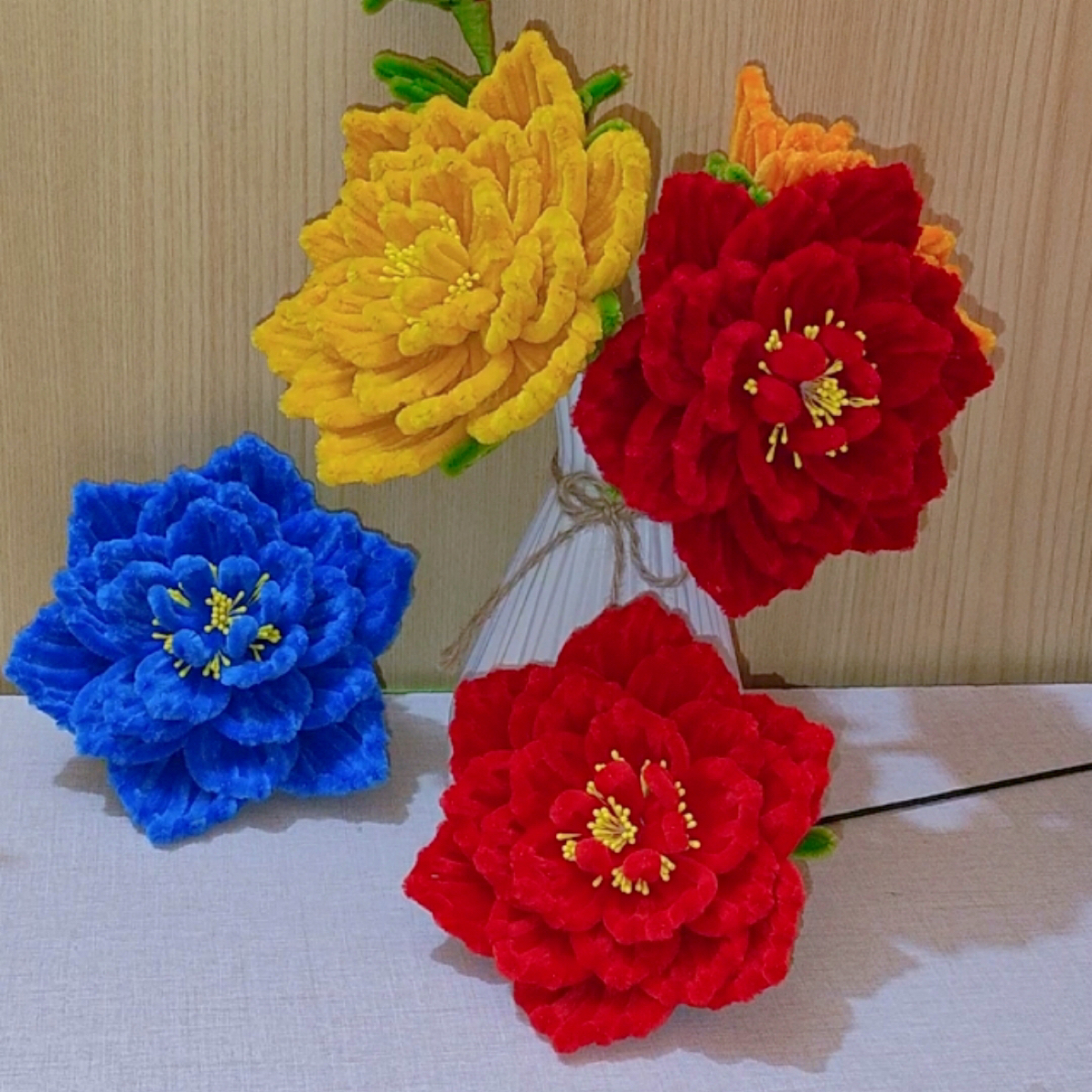 牡丹花手工DIY材料包简单易学适合新手