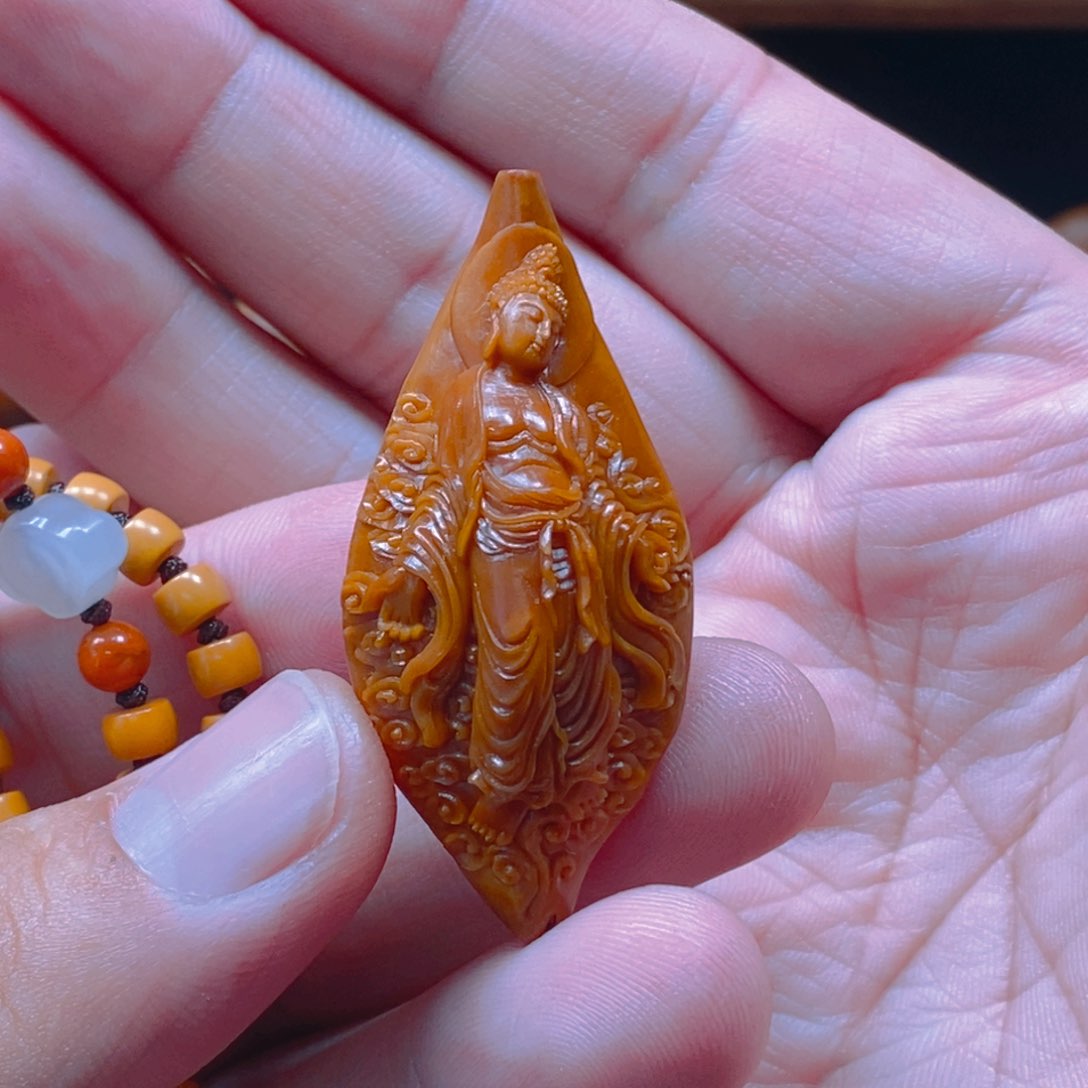 手串/手链橄榄核風**顺许忠英23×50自在大日如来