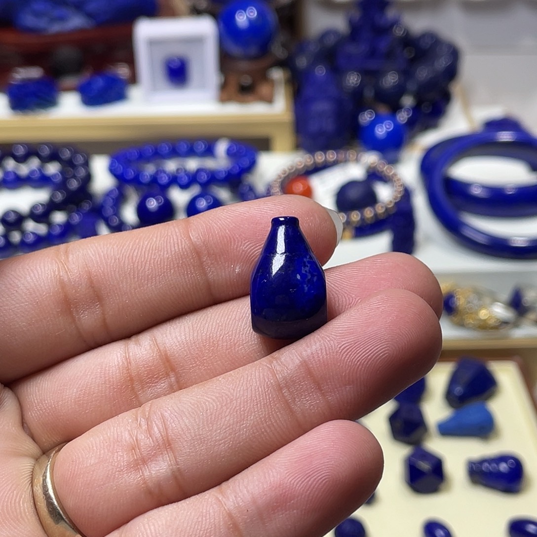 羡***性青金石未镶嵌12.5mm奶嘴一体三通