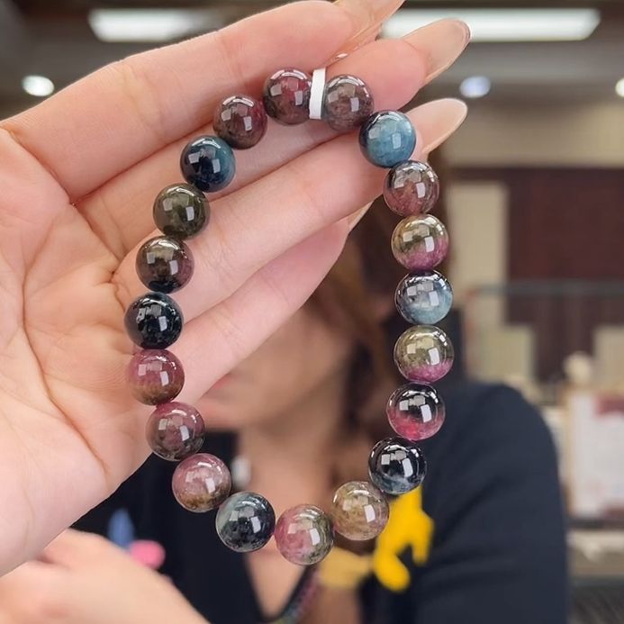 124327043碧玺/未镶嵌9mm+碧玺单圈43多样性发货