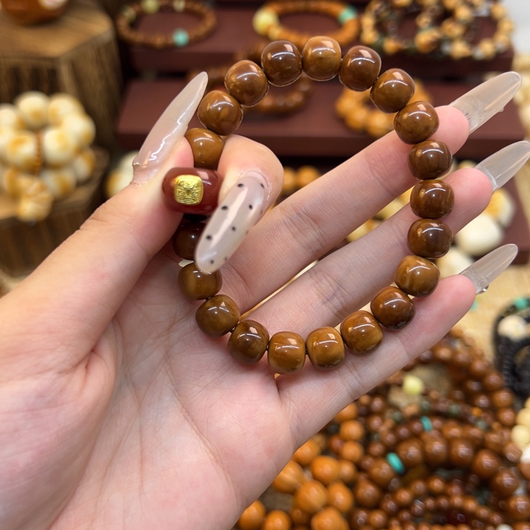 麻***辣库克手串卡10老行搭配红色桶珠