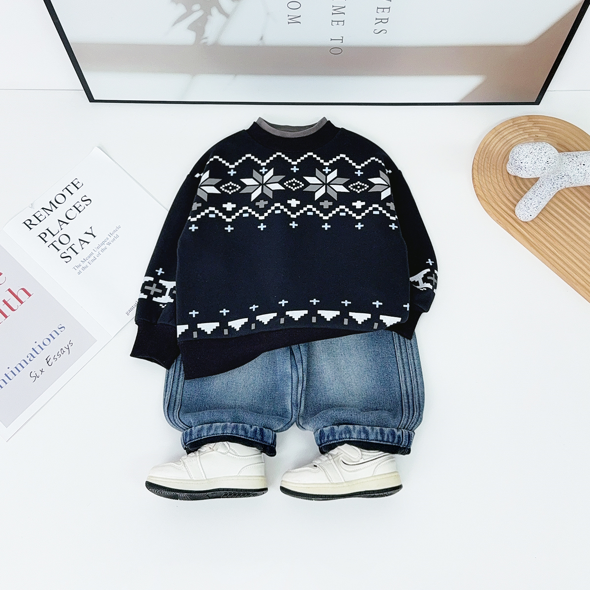 儿童卫衣加绒款长袖2025新款秋冬装男童 HZ251224 悠悠童话童装