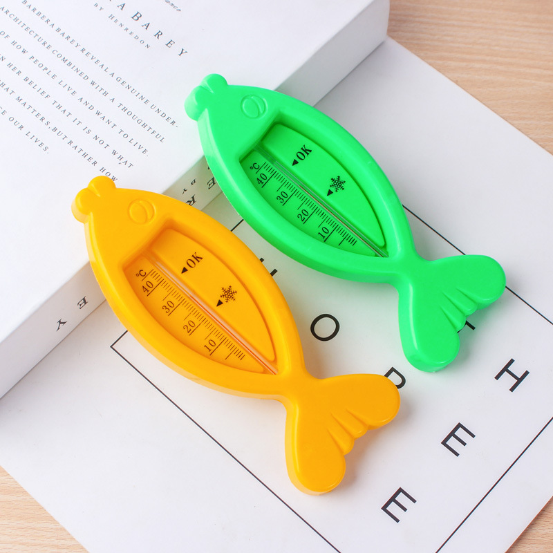 宝宝洗澡水温计干湿两用温度计测温计卡通小鱼两用测温计