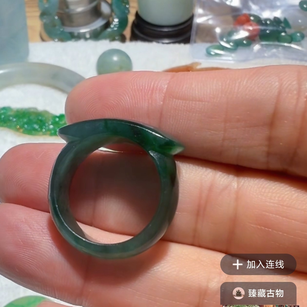 戒圈深蓝宽板男女通用扳指