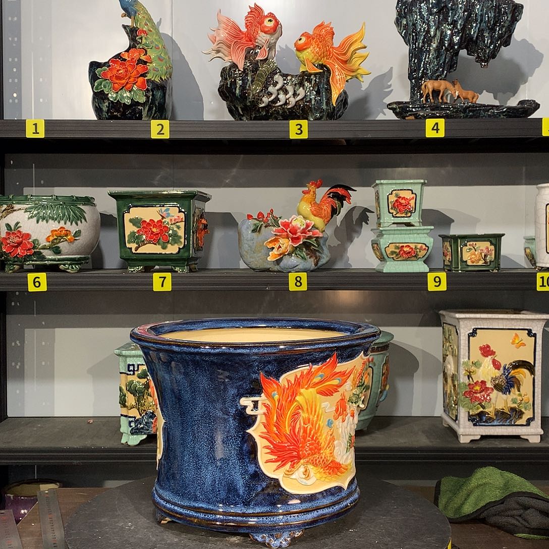 钱***多高温烧制石湾花盆