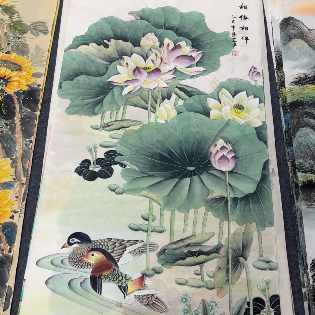 国画140×70工笔手绘画画画